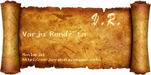 Varju Renáta névjegykártya