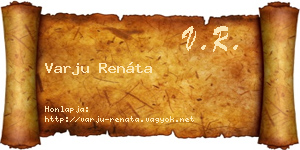 Varju Renáta névjegykártya